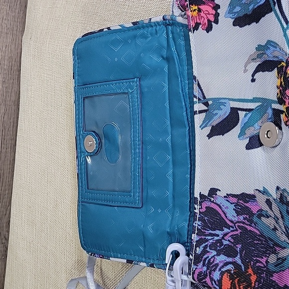 Vera Bradley Flroral Nylon Small Convertible Crossbody Wallet Shoulder Bag - Picture 11 of 12